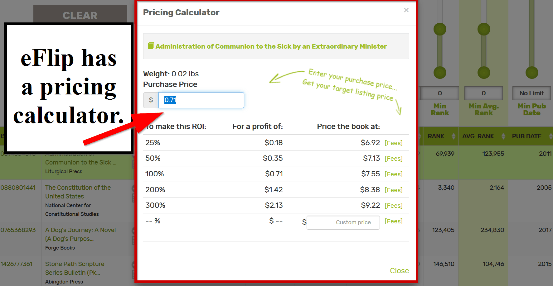 eFlip Pricing Calculator
